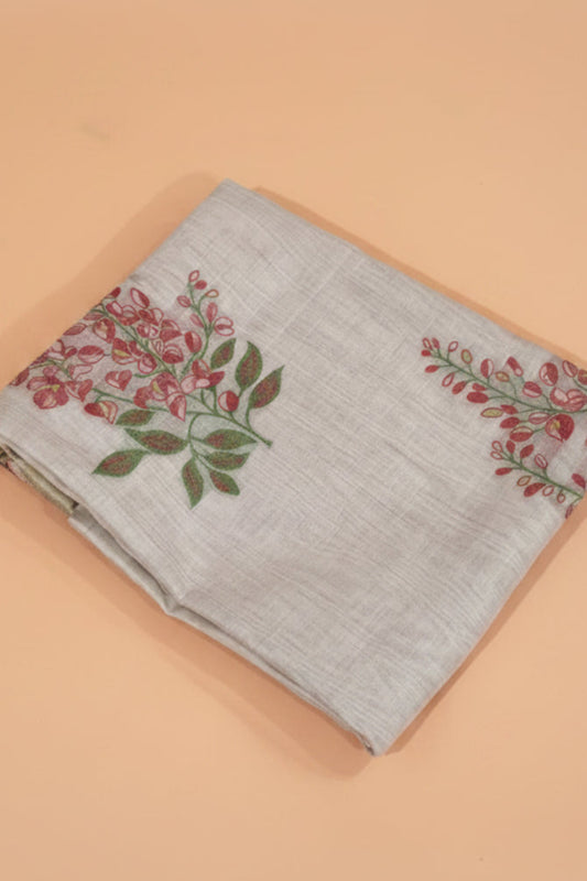 Hand woven pure Muslin cotton saree