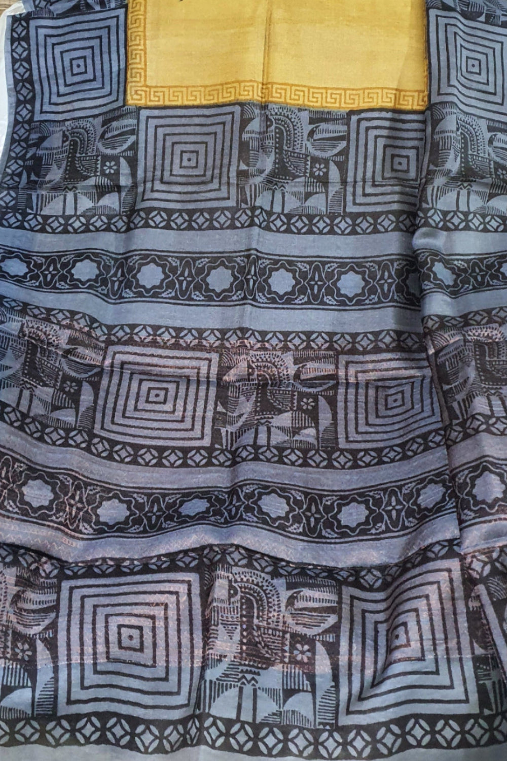 Mustard Tussar Silk 