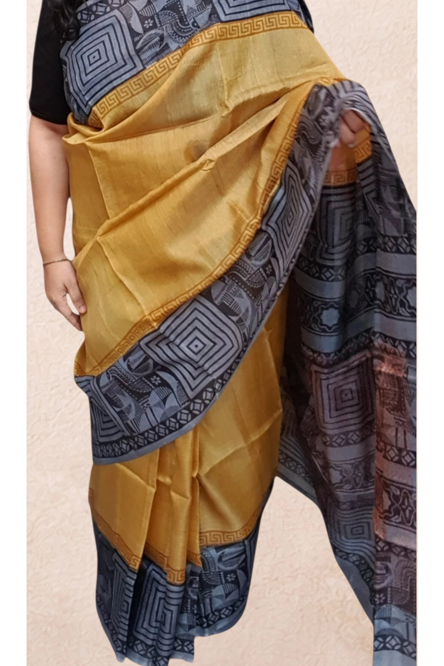 Koonjitha_Mustard_Tussar_Silk