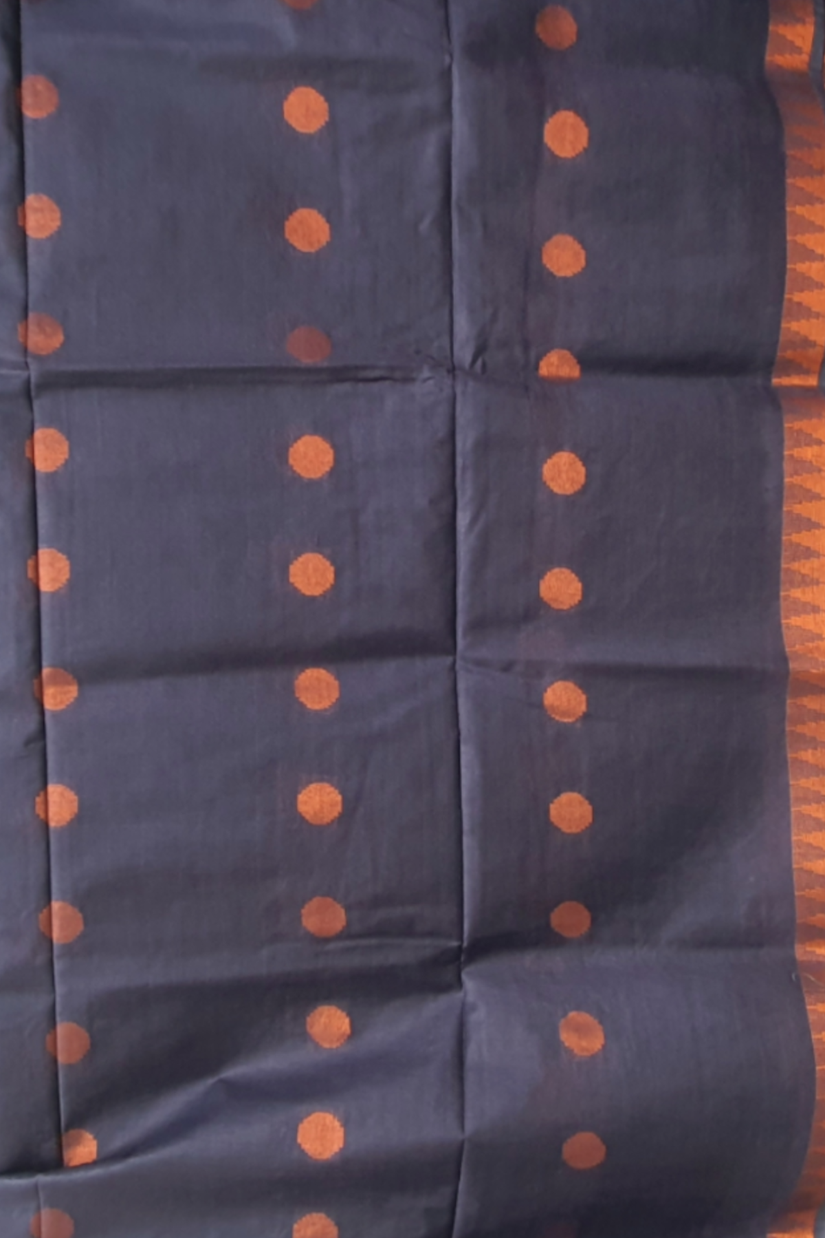Kota Silk Navy Blue color with copper zari buta wedding function party 