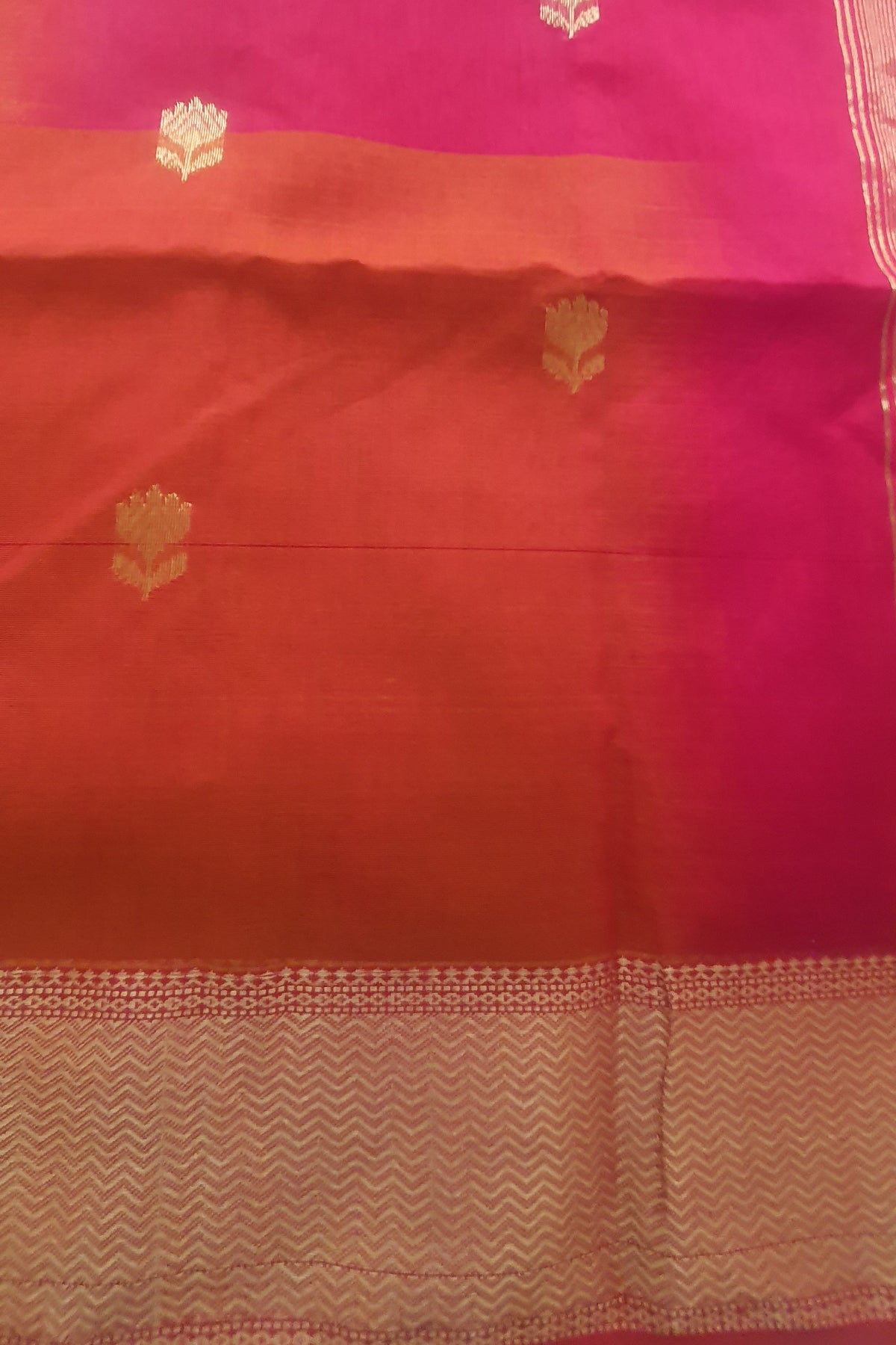Orange_Pink_Pure_Maheshwari_Saree