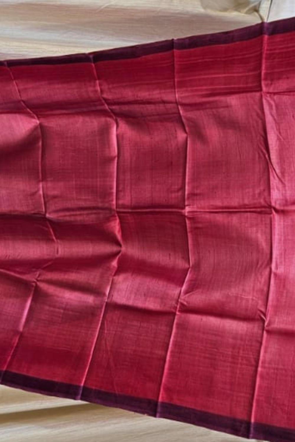 Pure Tussar Handloom Saree with Hand Pen Kalamkari Pallu
