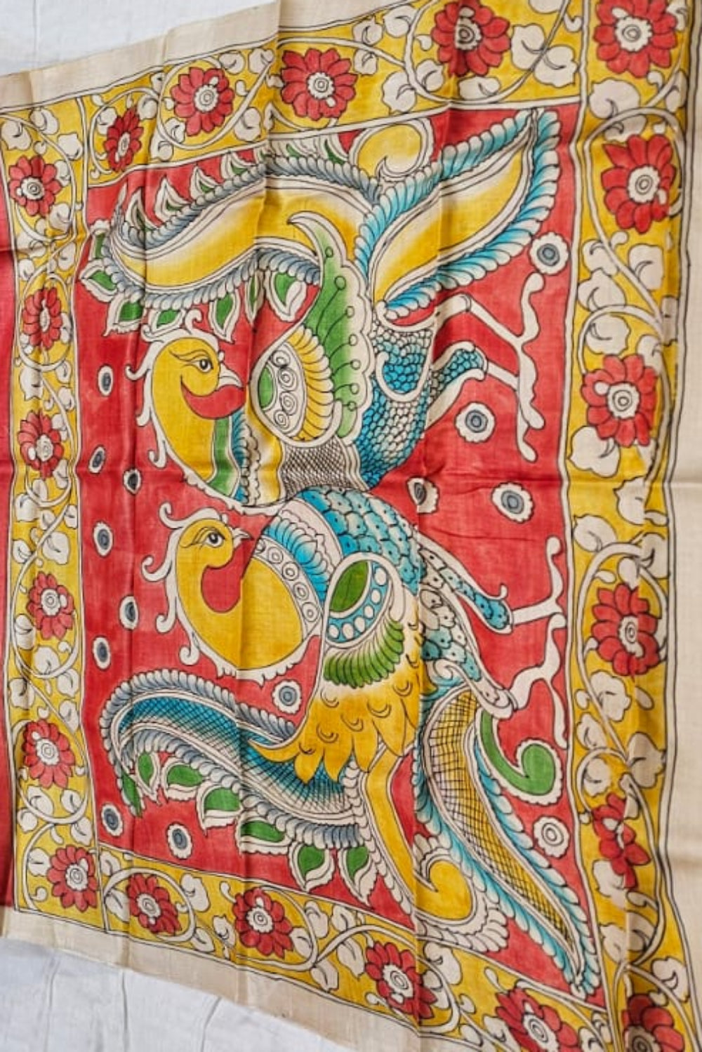 Pure_Tussar_Handloom_Saree_with_Hand_Pen_Kalamkari_Pallu
