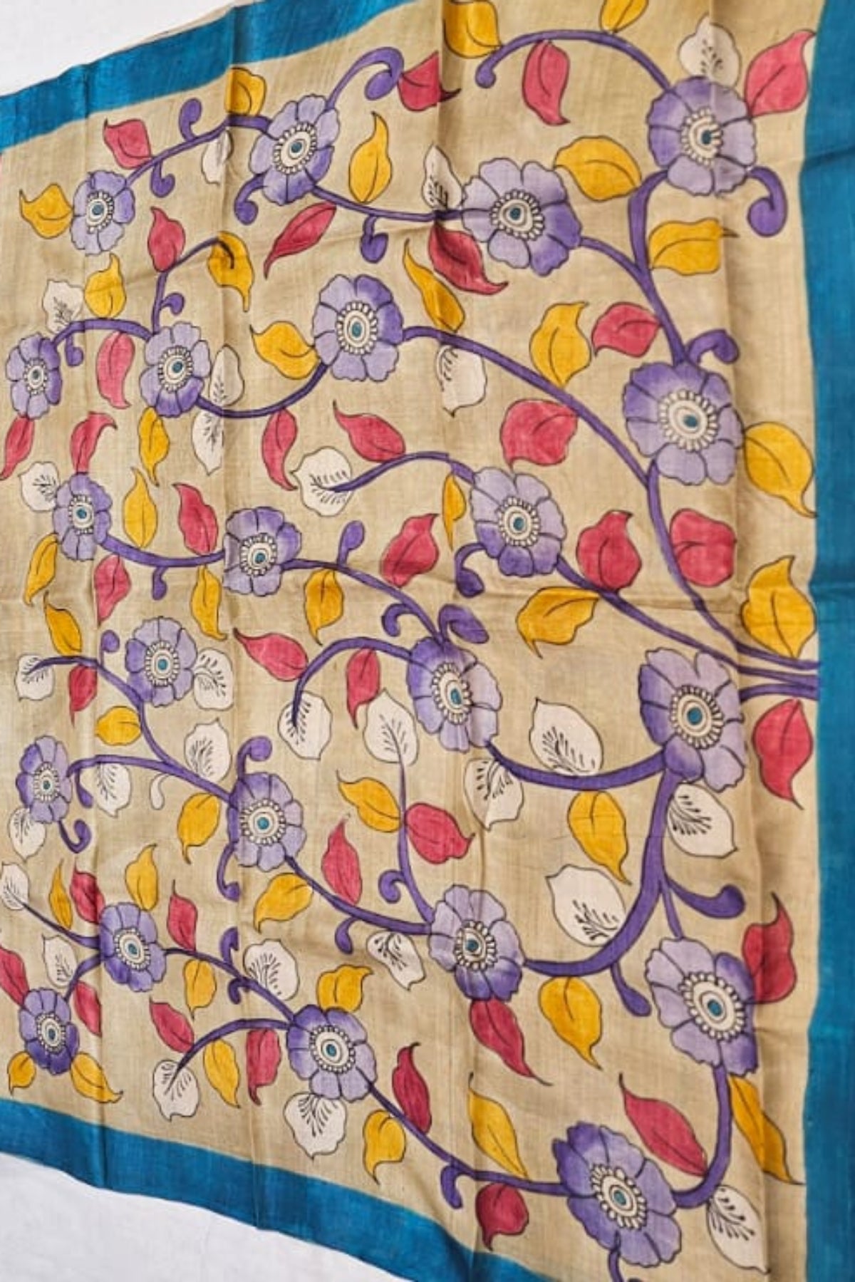 Pure_Tussar_Handloom_Saree_with_Hand_Pen_Kalamkari_Pallu
