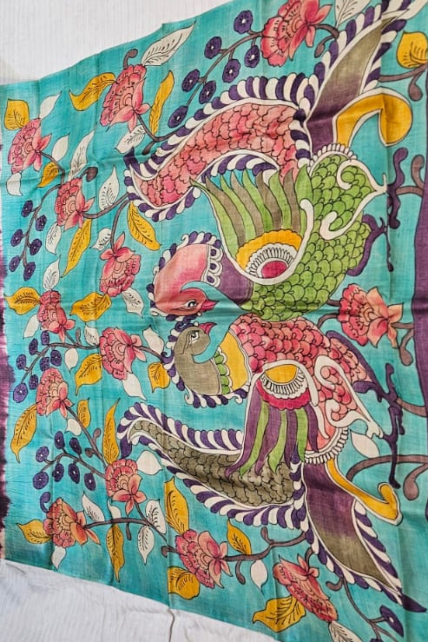 Pure_Tussar_fusion_shibori_kalamkari_saree