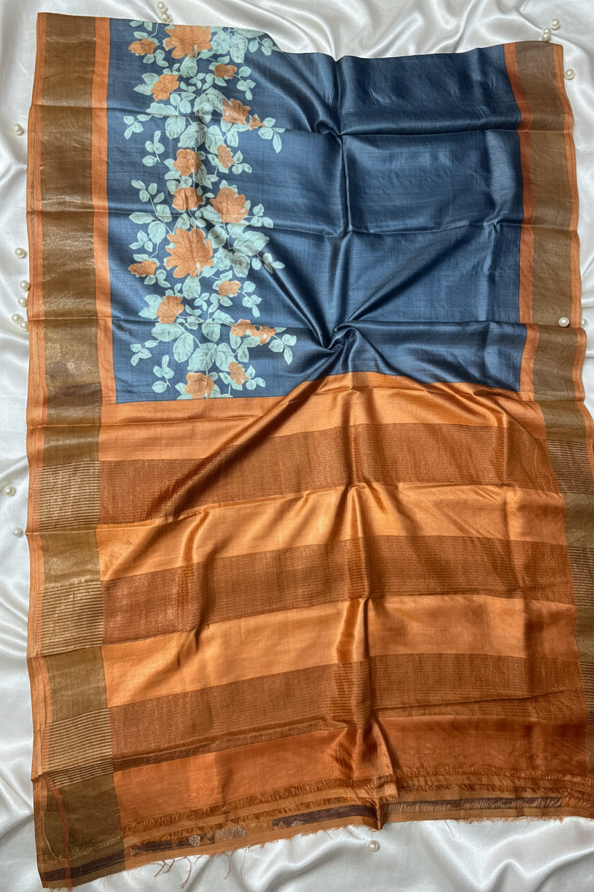 Pure_handloom_gray_orange_saree