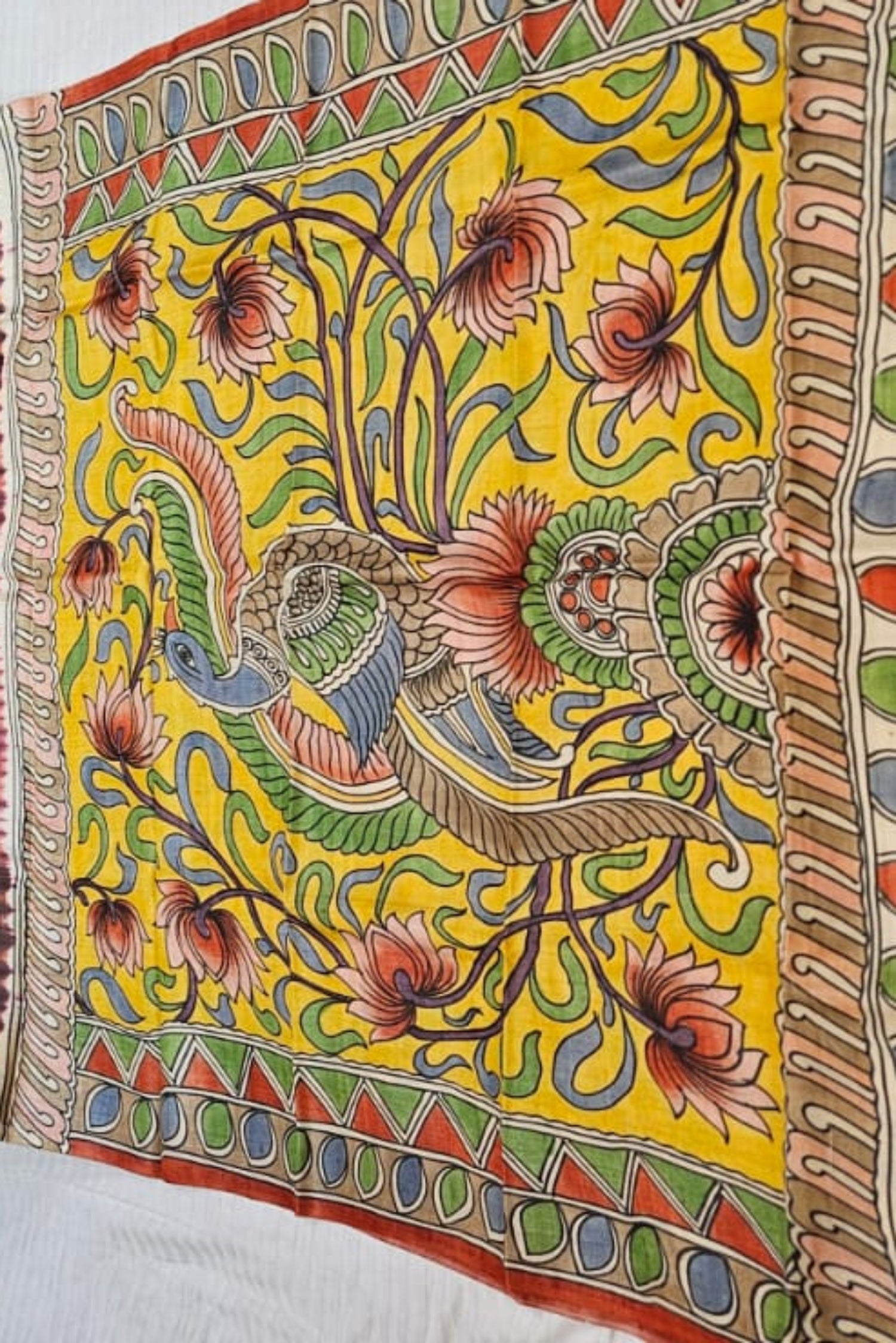 Pure_tussar_fusion_of_shibori_and_kalamkari