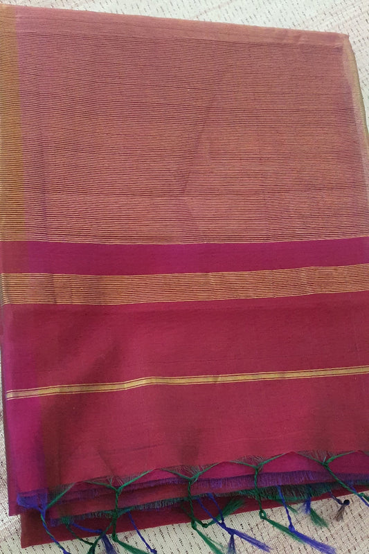  Red Wine Maheshwari Saree