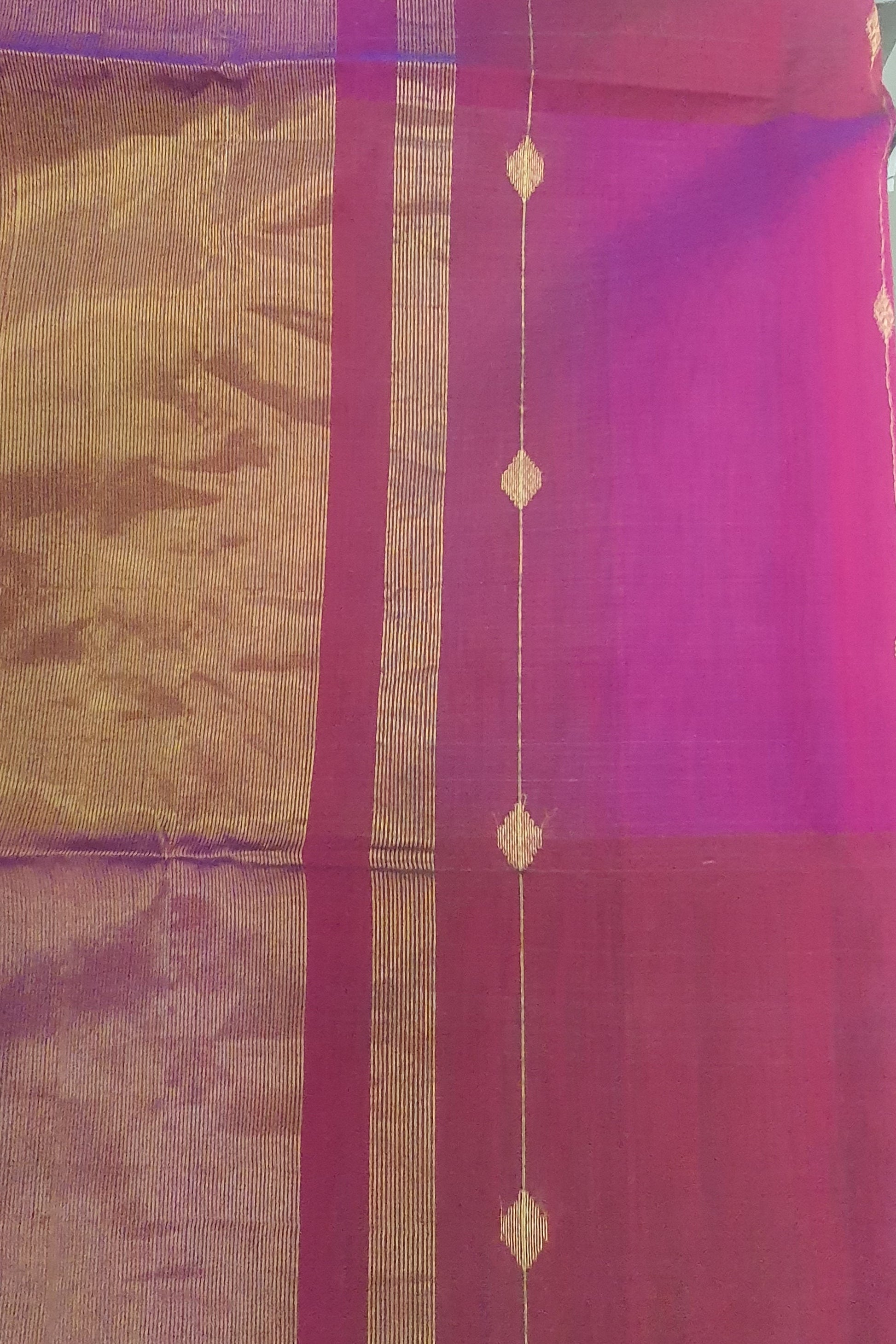 Red and wine pure handwoven saree