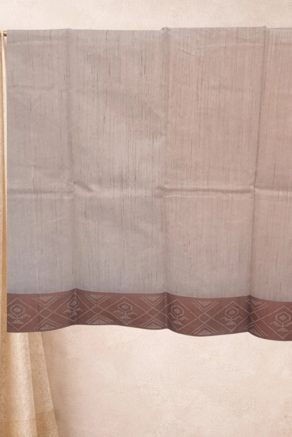 Slate Grey Sari Pure Linen Saree