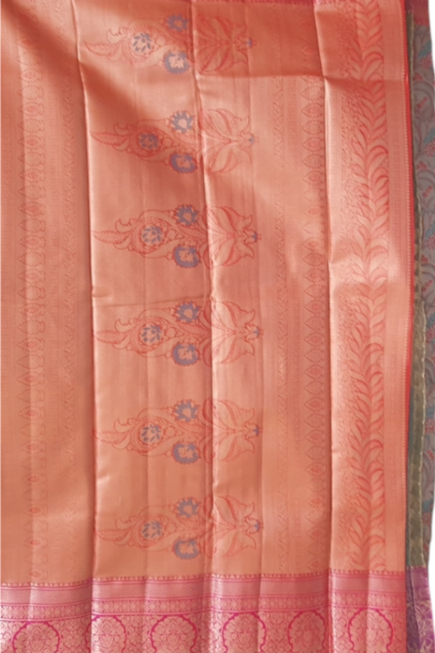 Steel Grey Saree Pure Silk Saree Kanjivaram Wedding occasion party function
