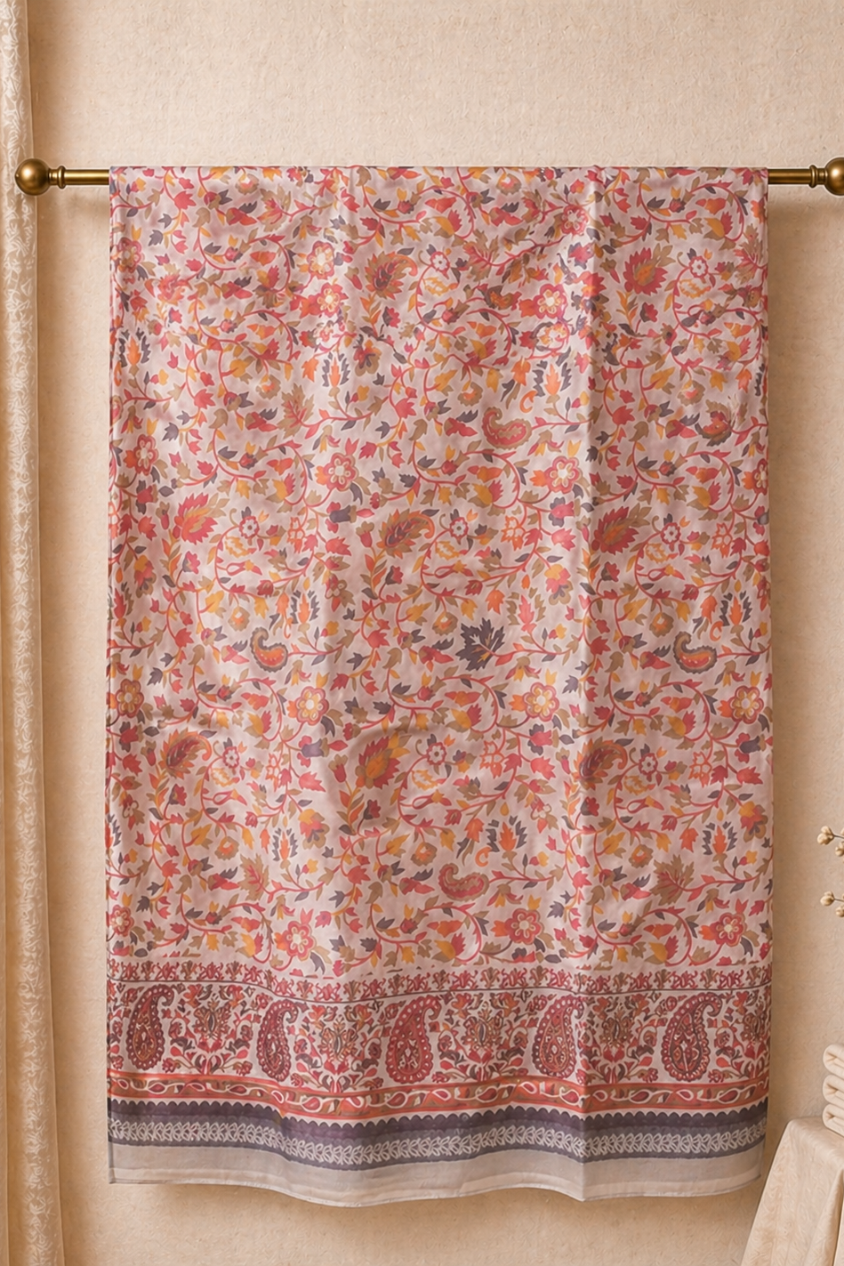 Tussar pashmina saree