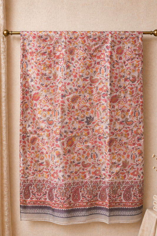 Tussar pashmina saree