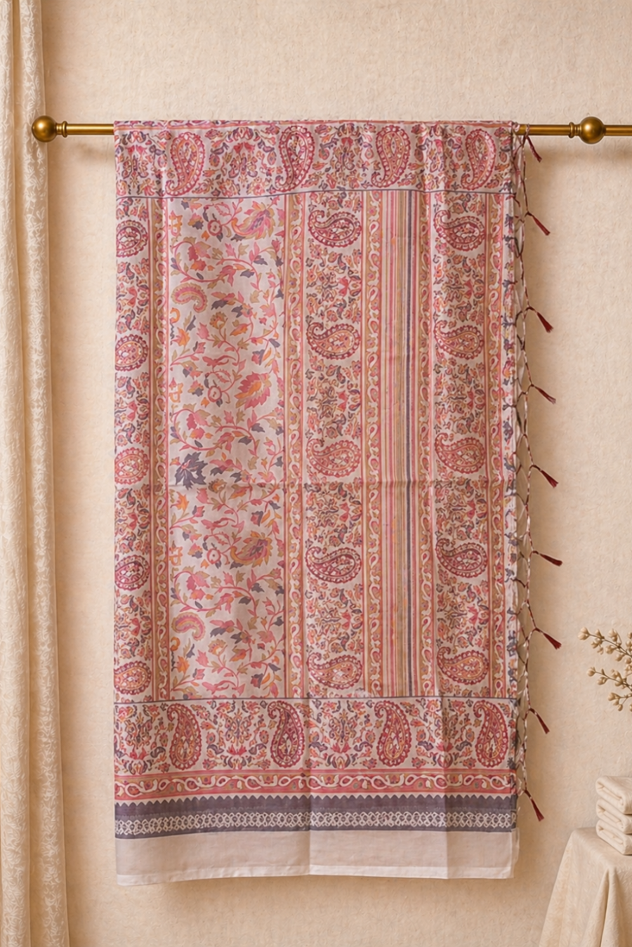 Koonjitha Tussar pashmina saree