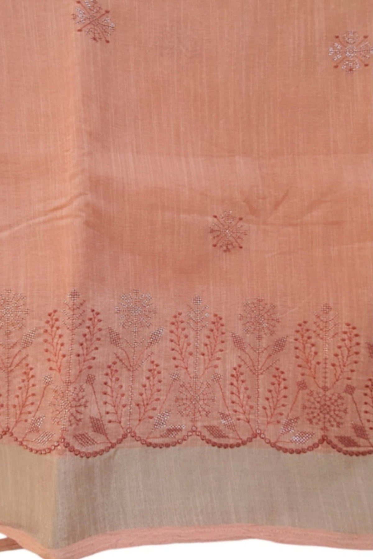 Light Blush Pink Linen saree comfortable easy to carry light weight