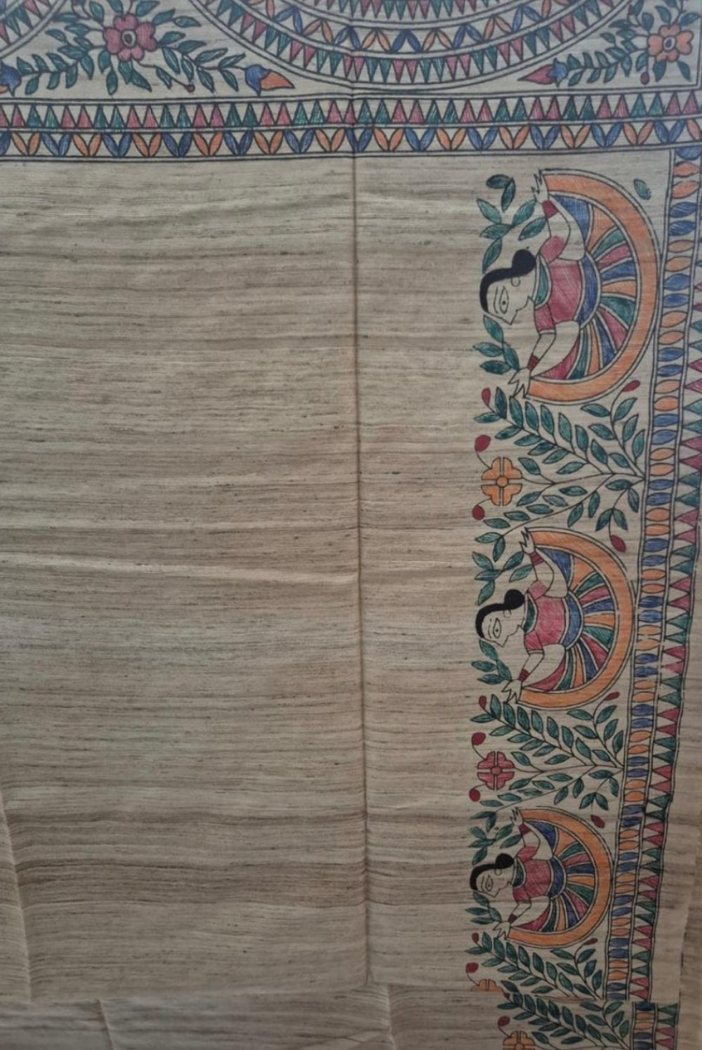 Koonjitha_ Pure Handloom Tussar _ hand painted saree