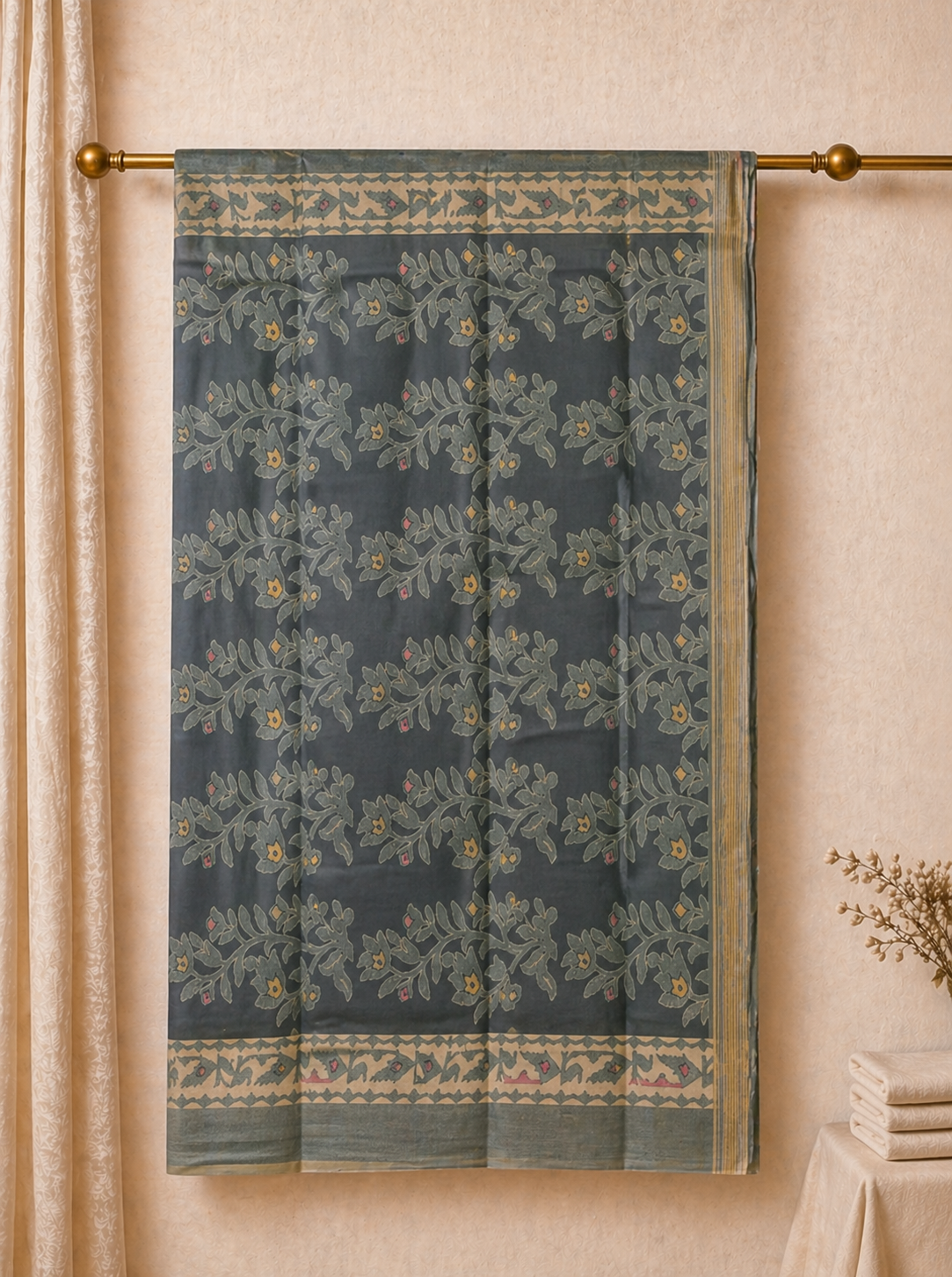 blended tussar blended saree