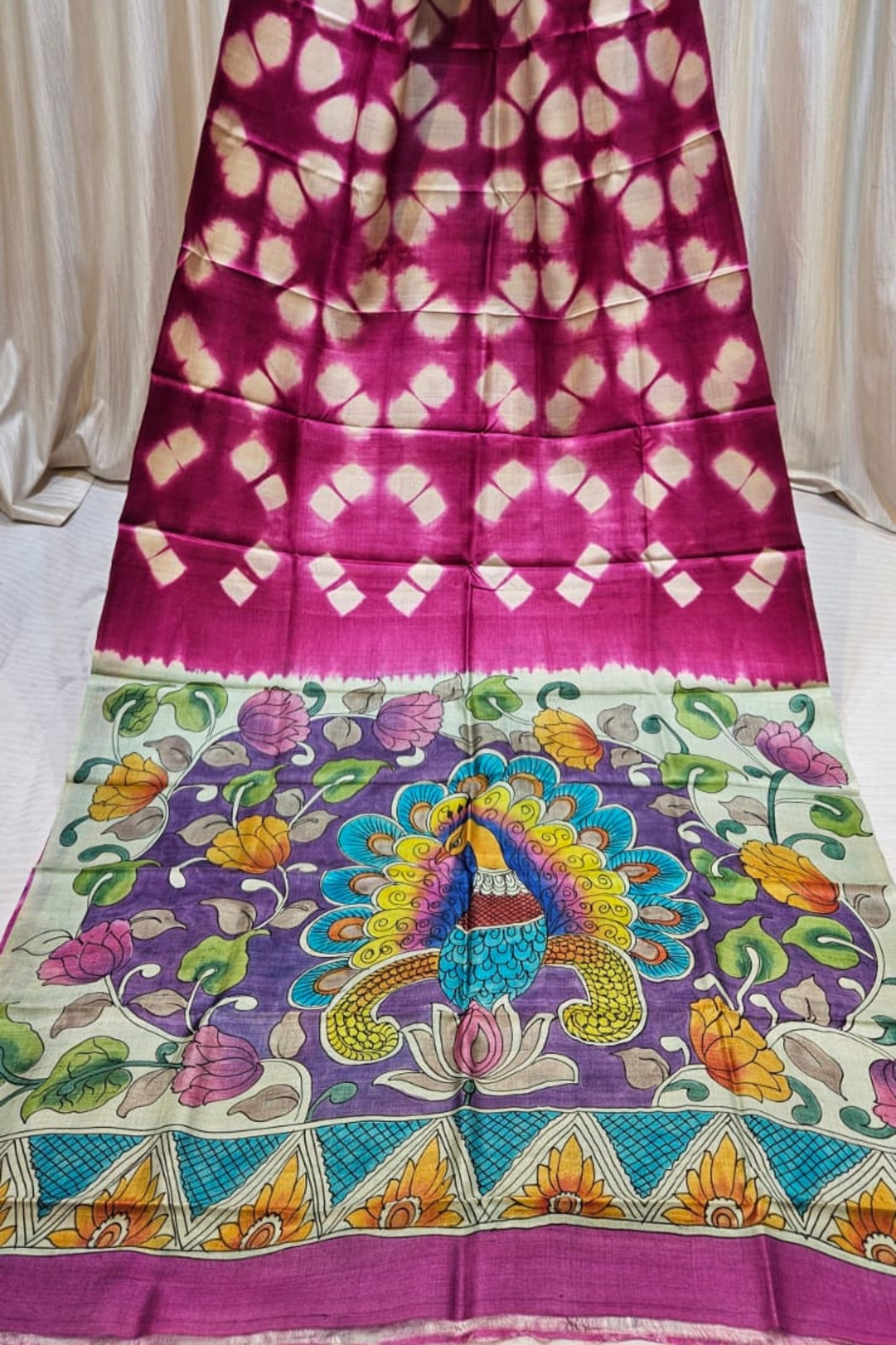 _fusion_saree_of_shibori_kalamkari