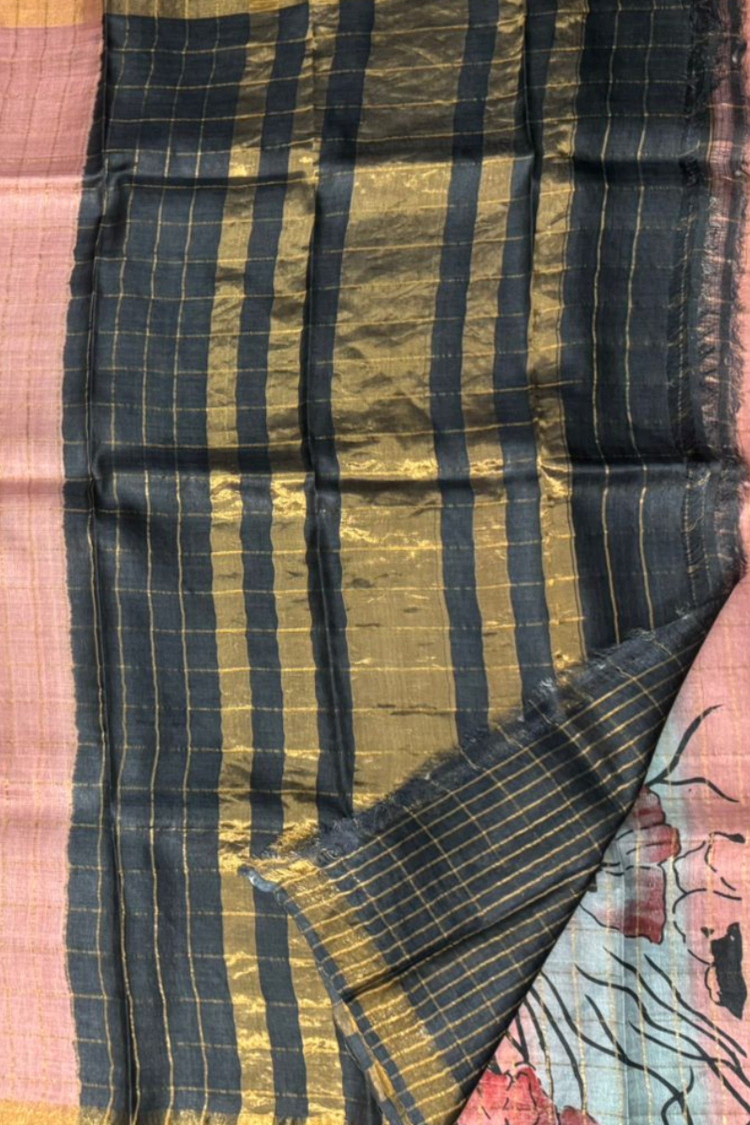 Pure handloom tussare saree