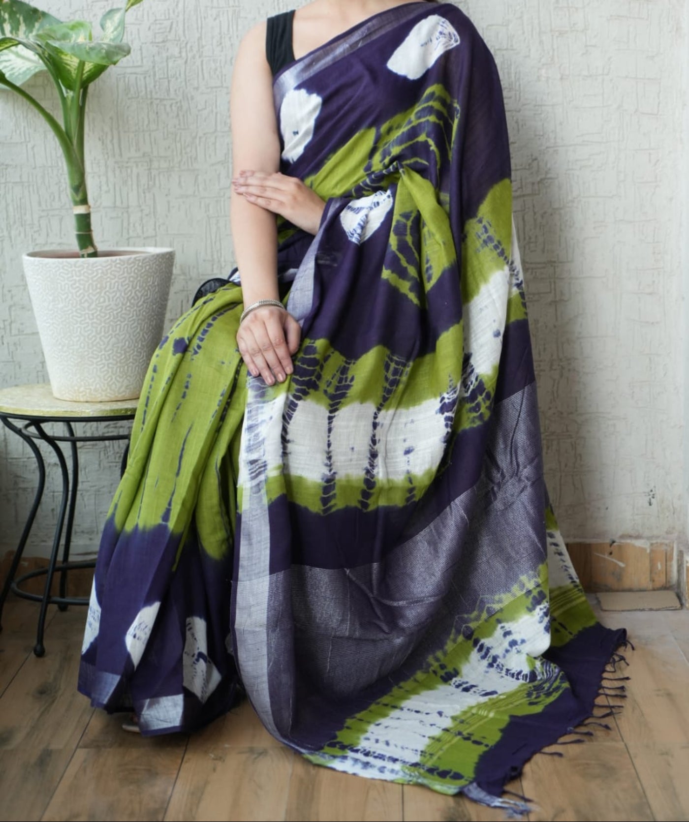 linen coton saree