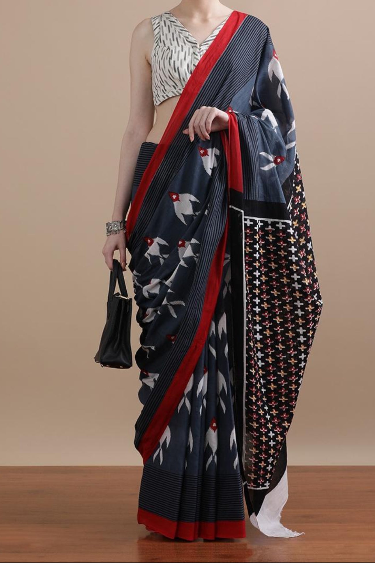 mul_cotton_saree Gray