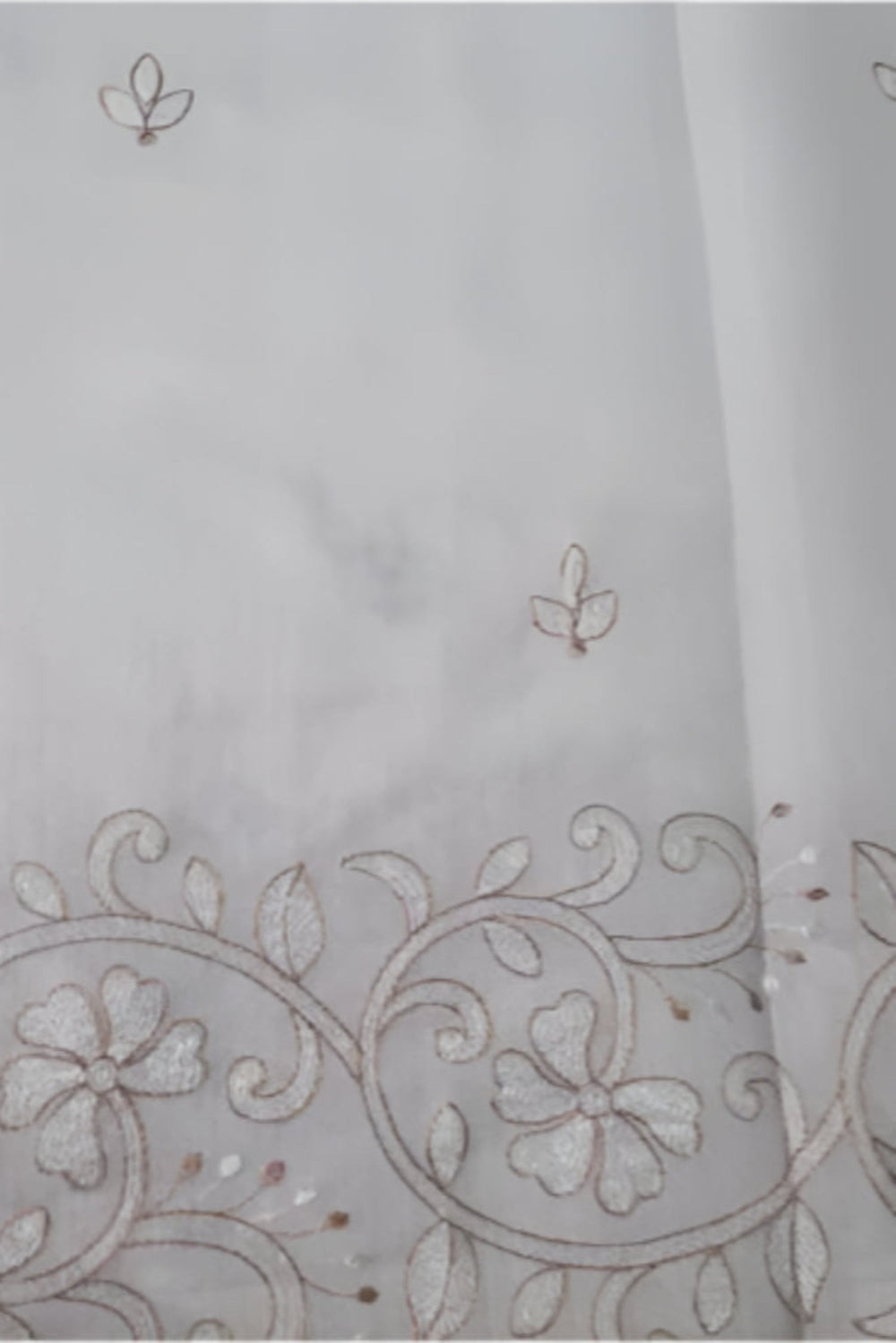 White Golden Sari Kerala cotton saree 