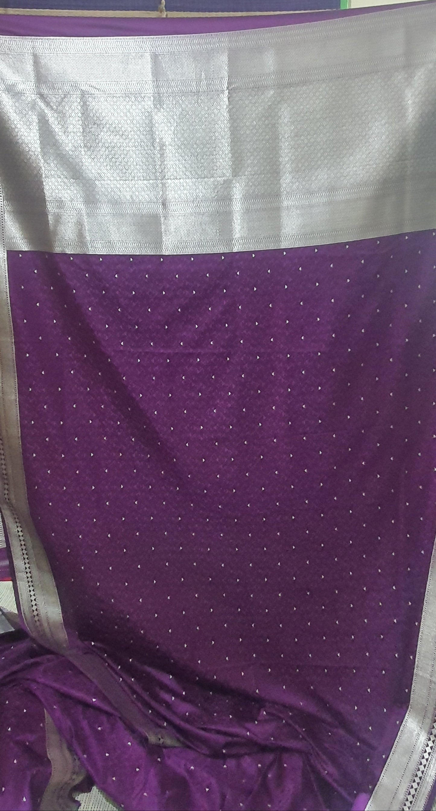 Violet Self Pure Luxury Banarasi Mashru