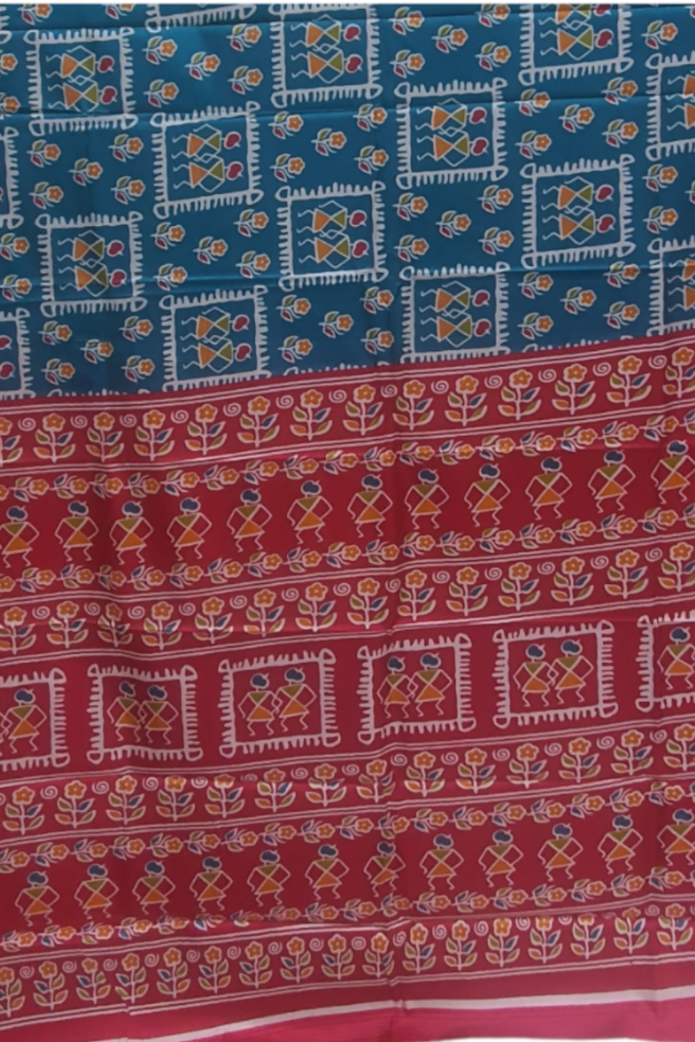 greenish semi tussar