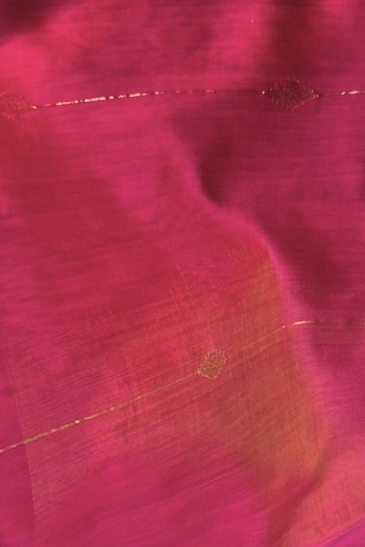 Pink orange dual tone saree_4