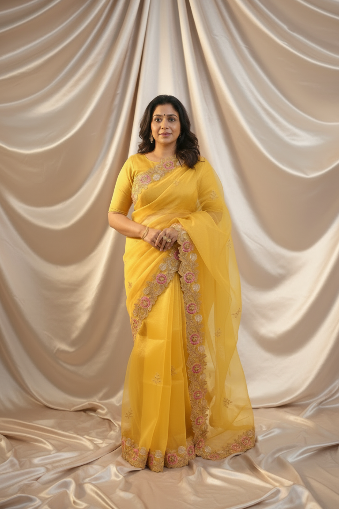 Titan Yellow Organza