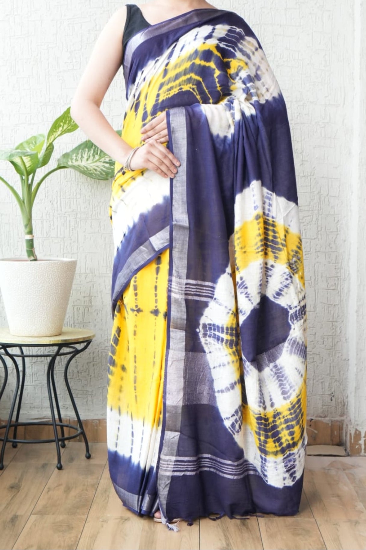 cotton linen saree