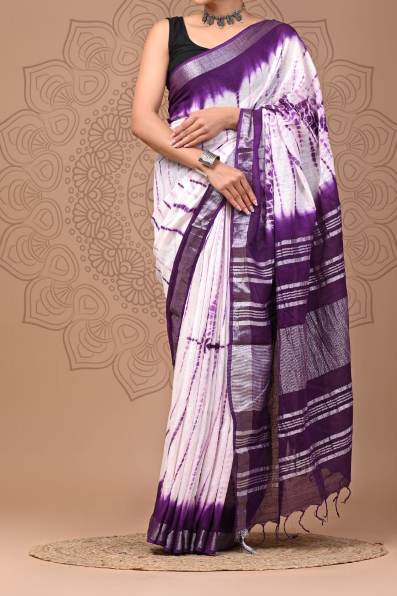  cotton linen saree