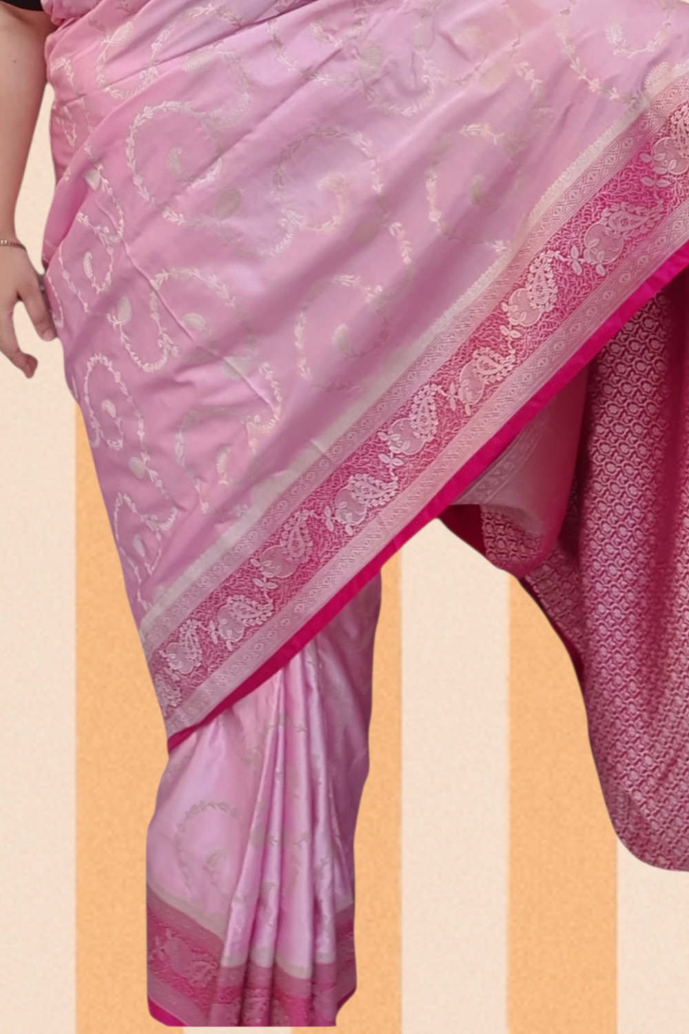 Pink Soft Banarasi Saree