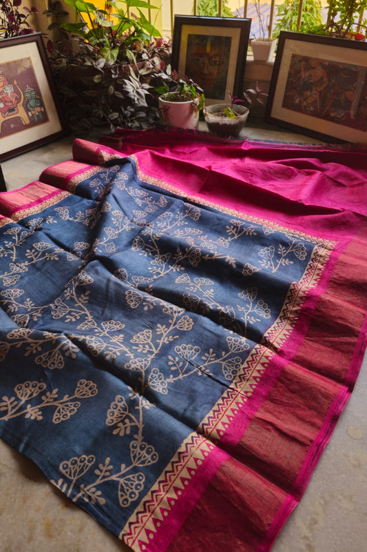 Pure handloom tussar silk saree TS05