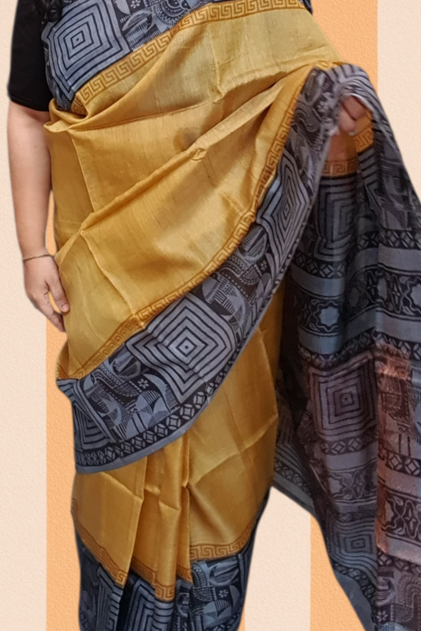Mustard Tussar Silk
