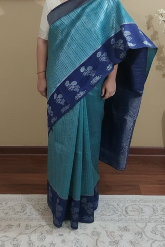 Spectrum Blue Strips Soft Silk