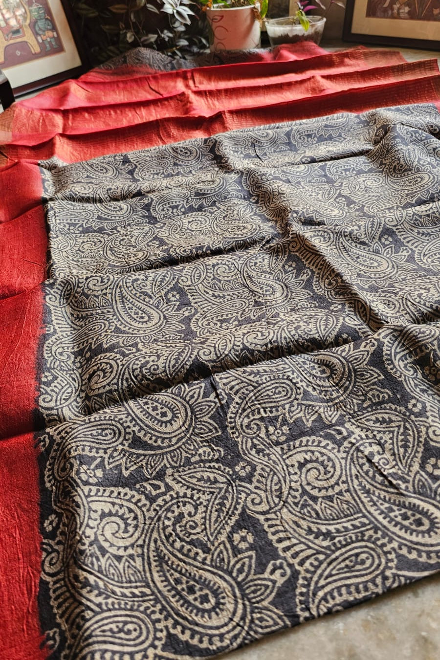 Pure handloom tussar silk saree TS06