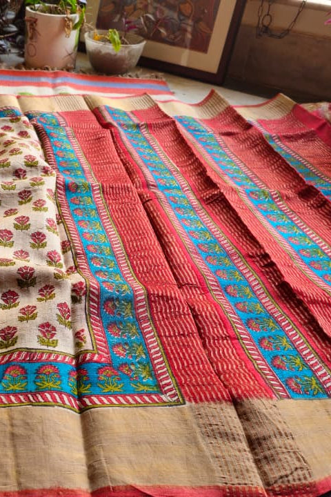 Pure handloom tussar silk saree TS02