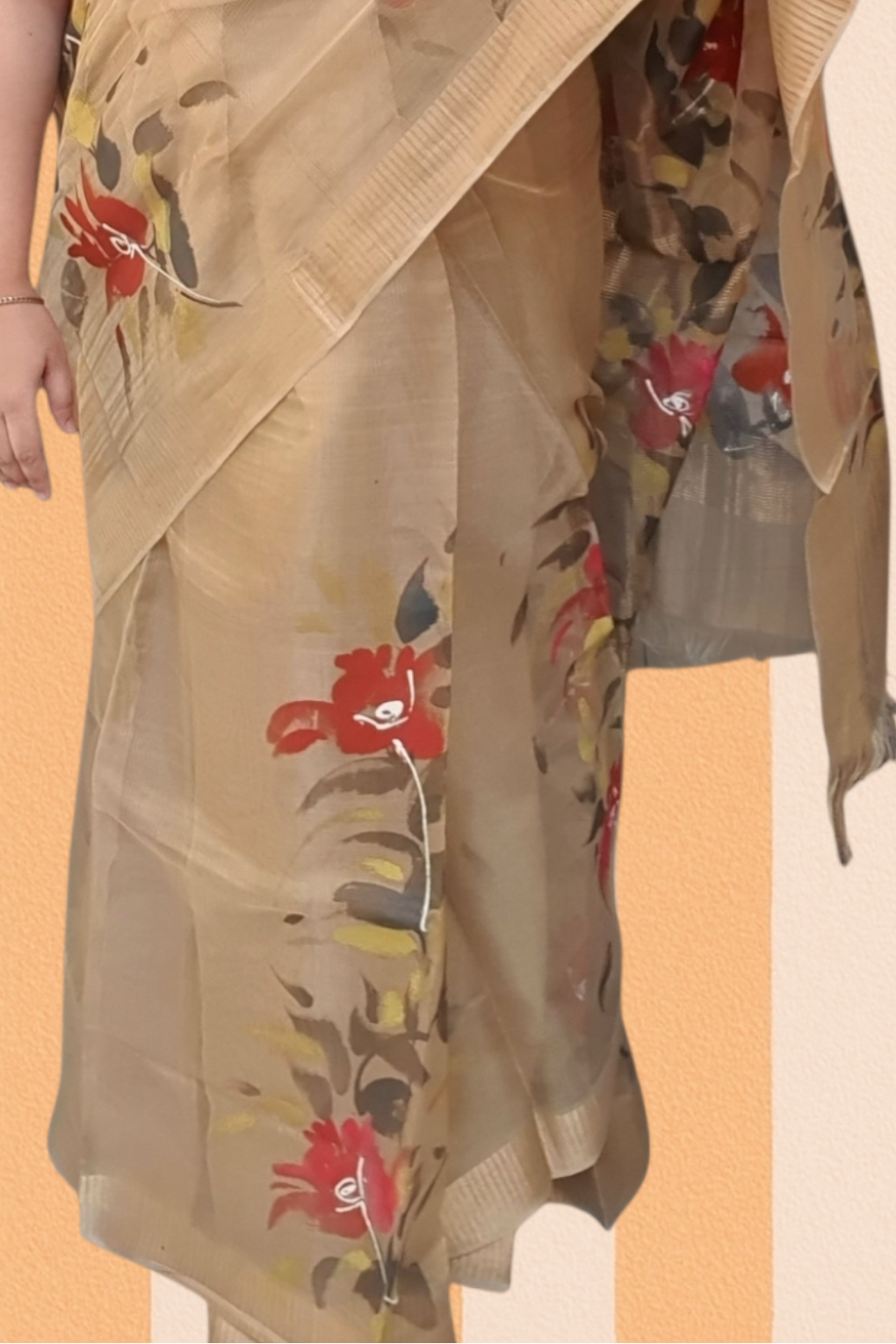 Golden Pure Tissue Saree