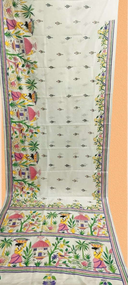 Hand Kantha Stitch Saree