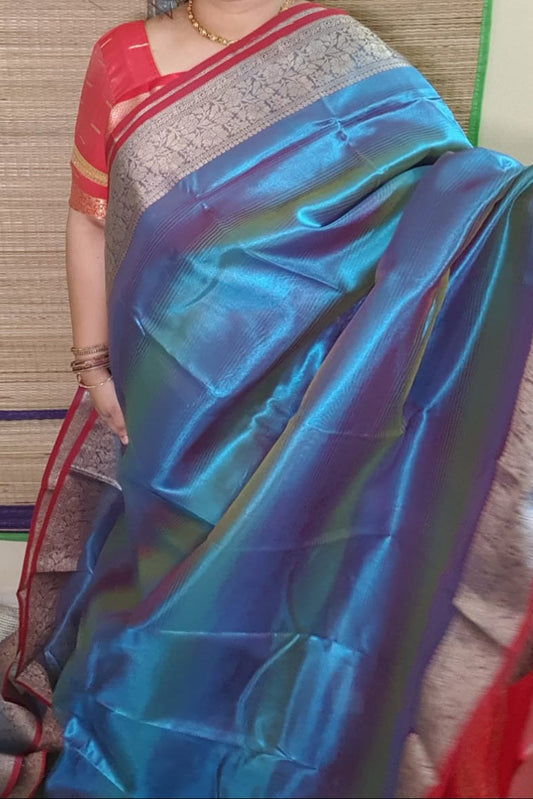 Blue Multi Strip Glass Tissue