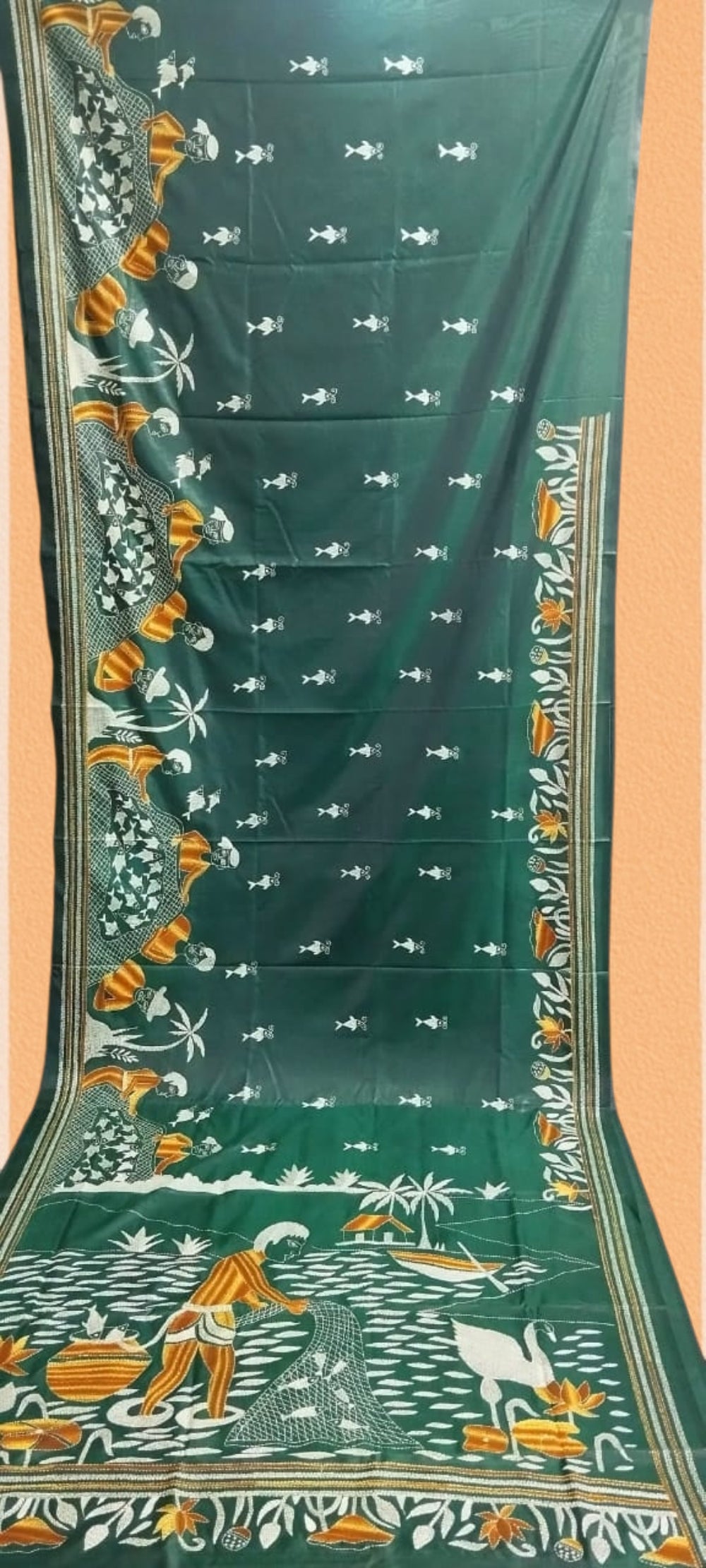 Hand Kantha Stitch Saree
