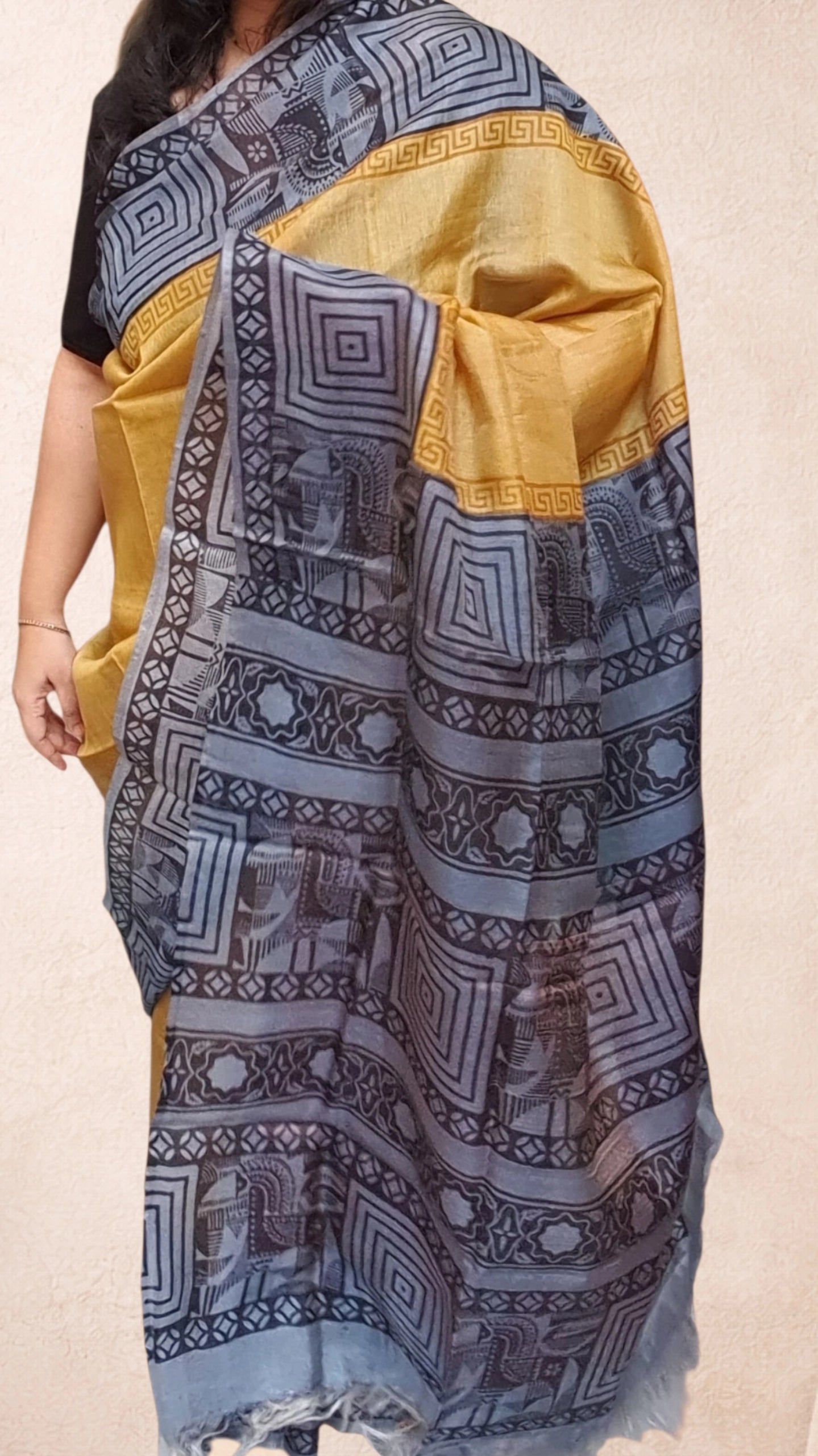 Mustard Tussar Silk