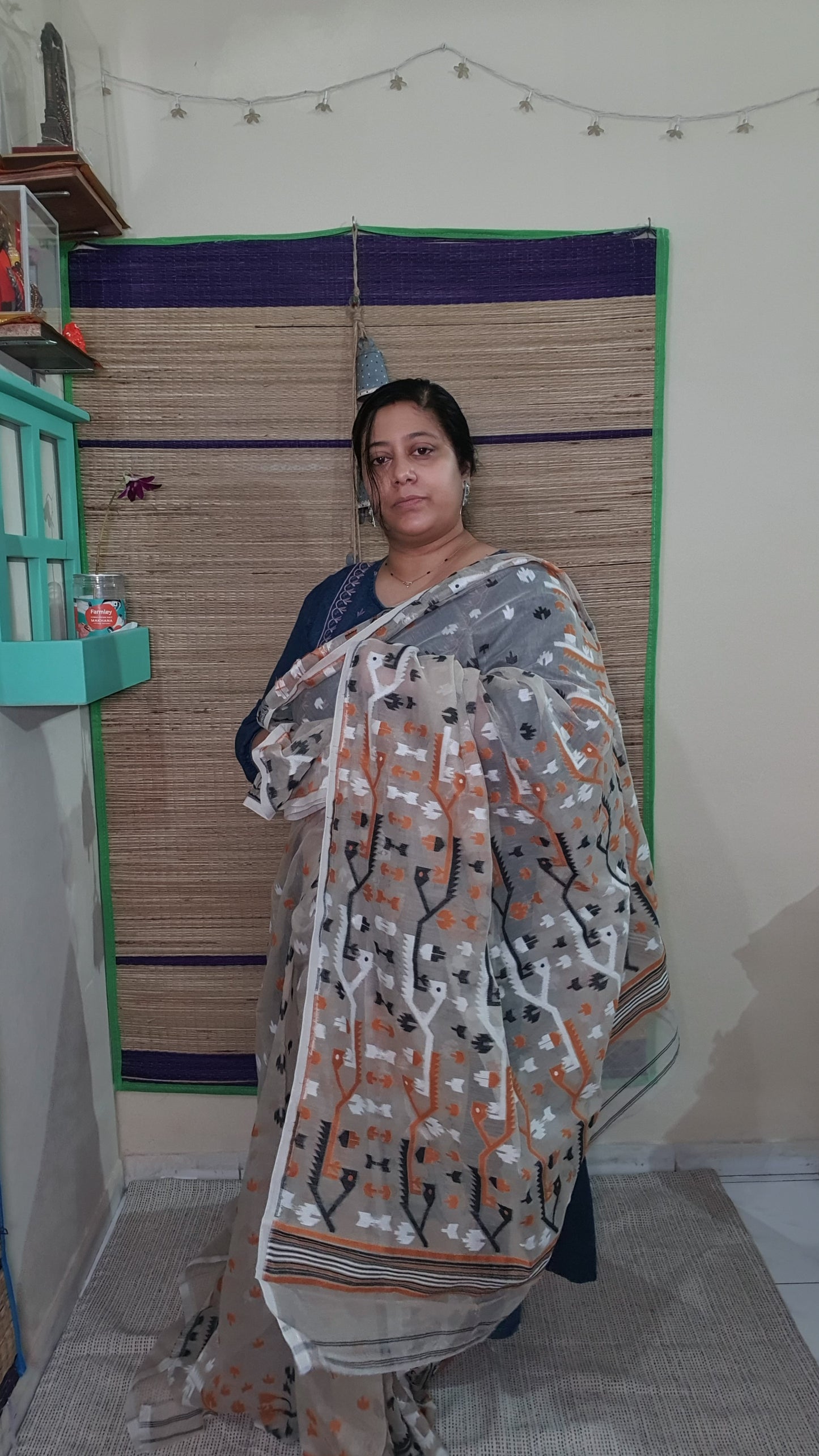 Beige Jamdani Cotton