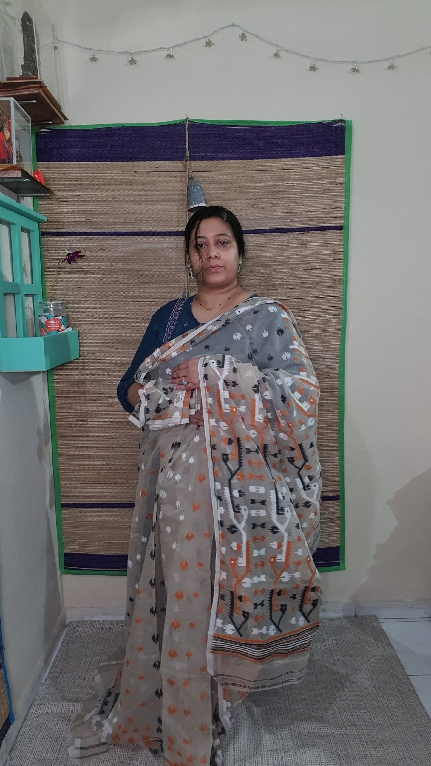 Beige Jamdani Cotton