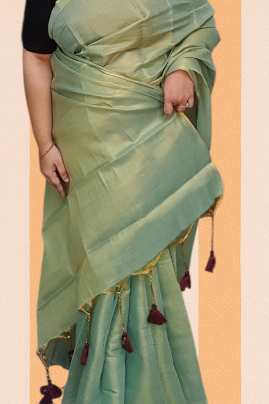 Green Tissue Sari
