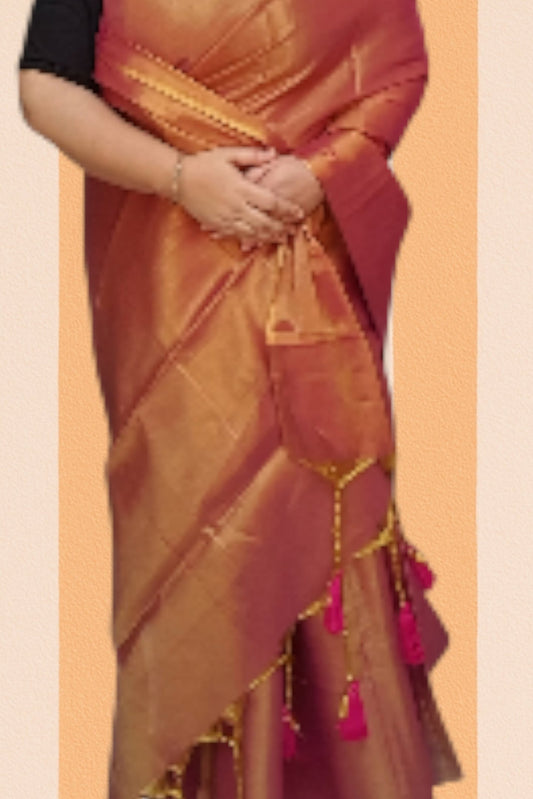 Pink Tissue Sari