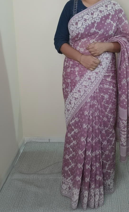 Onion Pink Jamdani Cotton