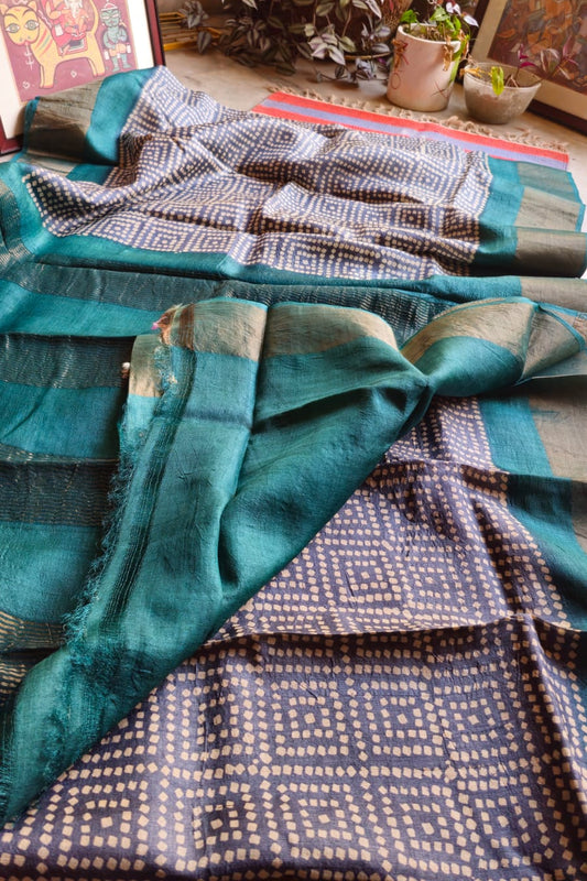 Pure handloom tussar silk saree TS04